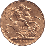 1909 GOLD SOVEREIGN ( EF ) - SOVEREIGN - Cambridgeshire Coins