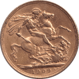 1909 GOLD SOVEREIGN ( GVF ) - SOVEREIGN - Cambridgeshire Coins