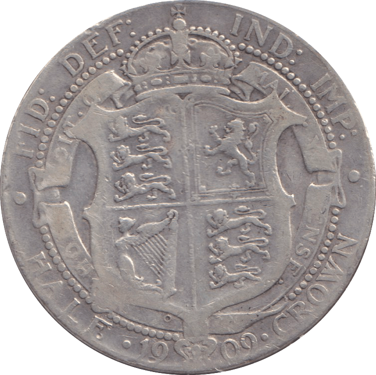 1909 HALFCROWN EDWARD VII ( NF ) - HALFCROWN - Cambridgeshire Coins