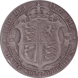 1909 HALFCROWN ( F ) - Halfcrown - Cambridgeshire Coins