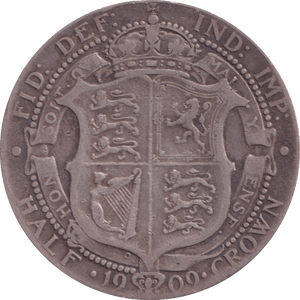 1909 HALFCROWN ( F ) - Halfcrown - Cambridgeshire Coins