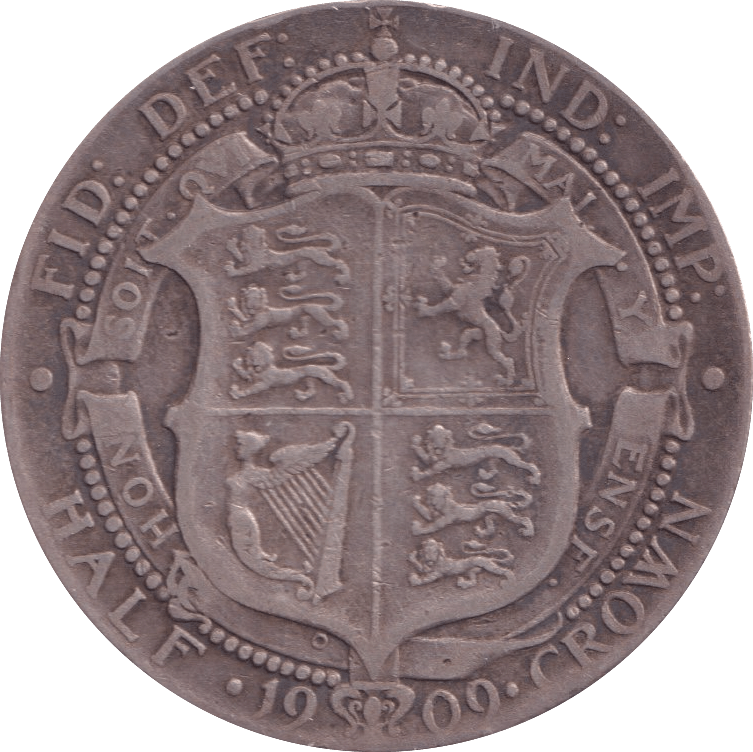 1909 HALFCROWN ( F ) - Halfcrown - Cambridgeshire Coins