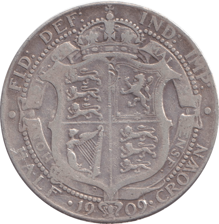 1909 HALFCROWN ( FINE ) 3 - HALFCROWN - Cambridgeshire Coins