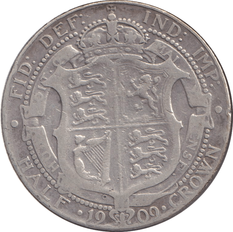 1909 HALFCROWN ( FINE ) - FLORIN - Cambridgeshire Coins