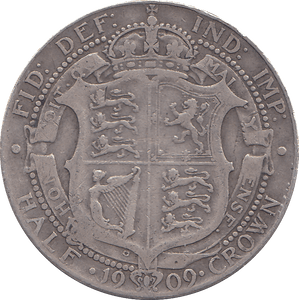 1909 HALFCROWN ( FINE ) - HALFCROWN - Cambridgeshire Coins
