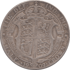 1909 HALFCROWN ( FINE ) - HALFCROWN - Cambridgeshire Coins