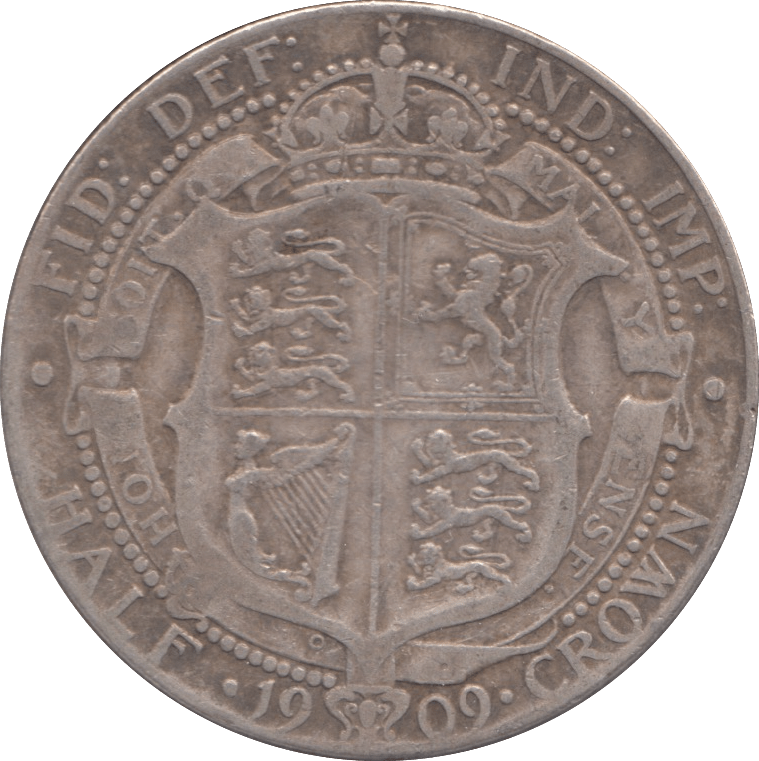 1909 HALFCROWN ( FINE ) - HALFCROWN - Cambridgeshire Coins