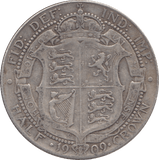1909 HALFCROWN ( FINE ) - Halfcrown - Cambridgeshire Coins