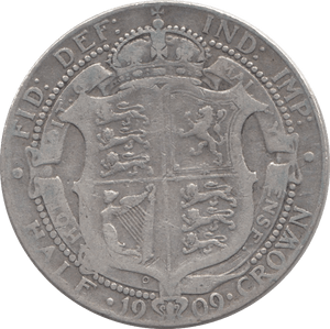 1909 HALFCROWN ( FINE ) - Halfcrown - Cambridgeshire Coins