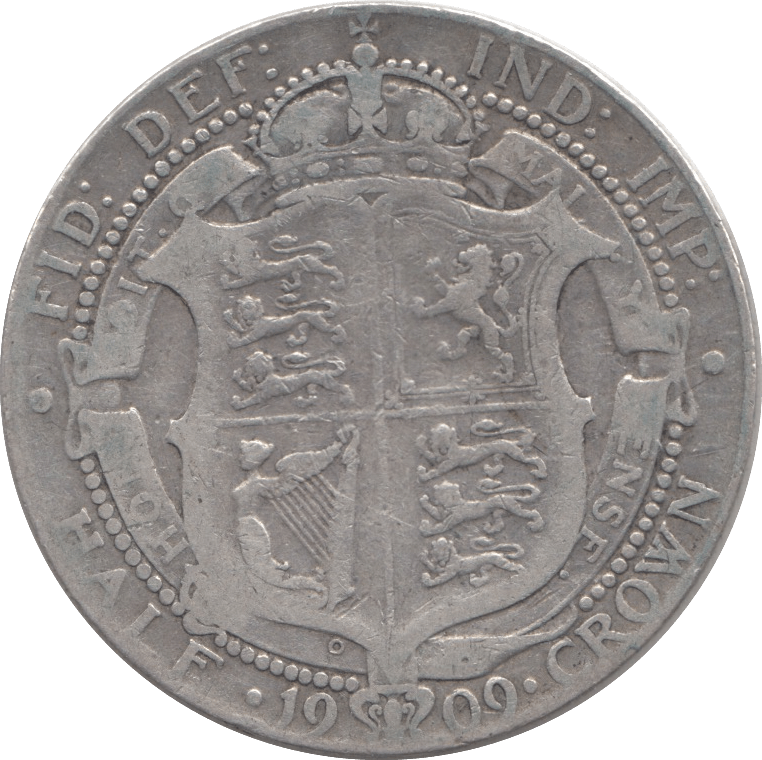 1909 HALFCROWN ( FINE ) - Halfcrown - Cambridgeshire Coins
