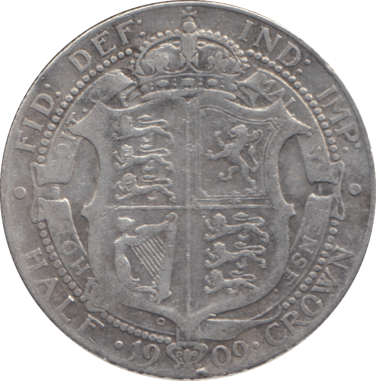1909 HALFCROWN ( FINE ) - HALFCROWN - Cambridgeshire Coins