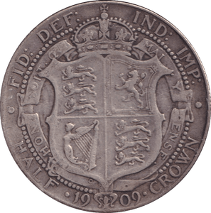 1909 HALFCROWN ( GF ) - HALFCROWN - Cambridgeshire Coins