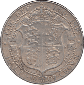 1909 HALFCROWN ( GVF ) - Halfcrown - Cambridgeshire Coins