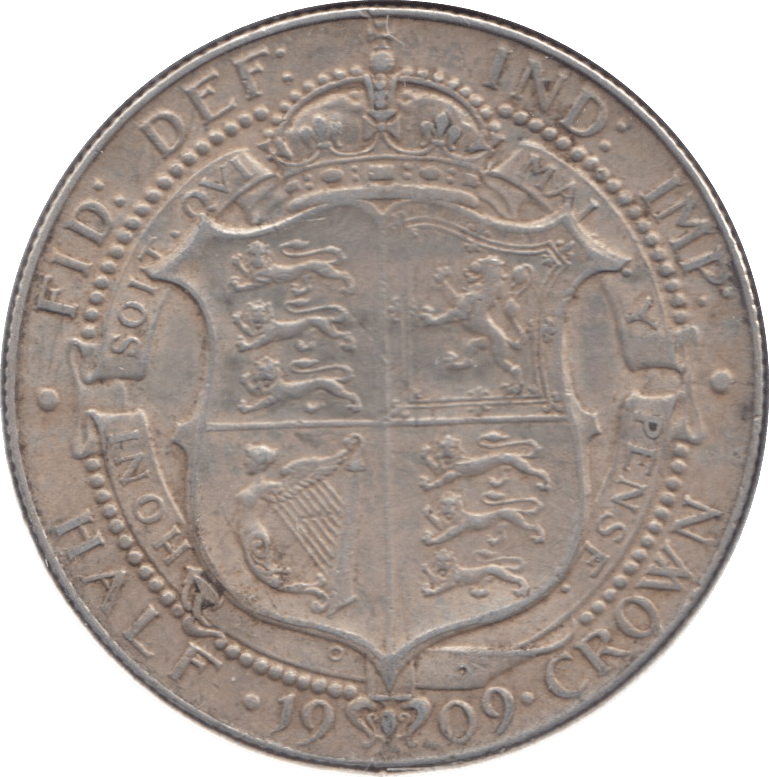 1909 HALFCROWN ( GVF ) - Halfcrown - Cambridgeshire Coins