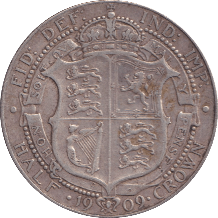 1909 HALFCROWN ( VF ) - HALFCROWN - Cambridgeshire Coins