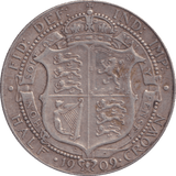 1909 HALFCROWN ( VF ) - HALFCROWN - Cambridgeshire Coins