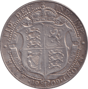 1909 HALFCROWN ( VF ) - HALFCROWN - Cambridgeshire Coins