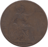 1909 HALFPENNY ( FINE ) - Halfpenny - Cambridgeshire Coins