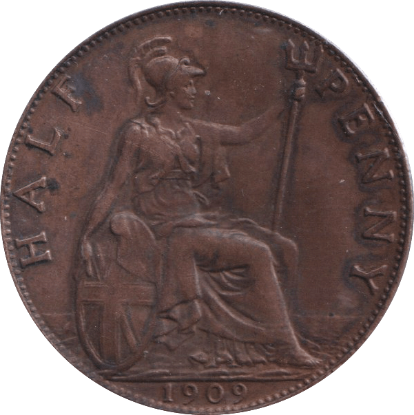 1909 HALFPENNY ( UNC ) - HALFPENNY - Cambridgeshire Coins