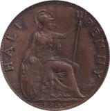 1909 HALFPENNY ( UNC ) - HALFPENNY - Cambridgeshire Coins