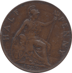 1909 HALFPENNY ( VF ) - HALFPENNY - Cambridgeshire Coins
