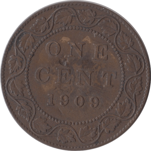 1909 ONE CENT CANADA - WORLD COINS - Cambridgeshire Coins