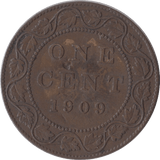 1909 ONE CENT CANADA - WORLD COINS - Cambridgeshire Coins