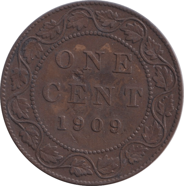 1909 ONE CENT CANADA - WORLD COINS - Cambridgeshire Coins