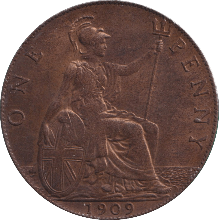 1909 PENNY ( AUNC ) - PENNY - Cambridgeshire Coins