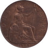 1909 PENNY ( AUNC ) - PENNY - Cambridgeshire Coins