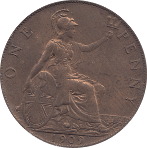 1909 PENNY ( UNC ) - PENNY - Cambridgeshire Coins