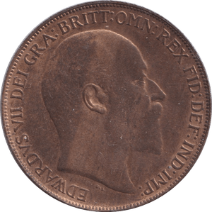 1909 PENNY WEAK STRIKE ( UNC ) - PENNY - Cambridgeshire Coins