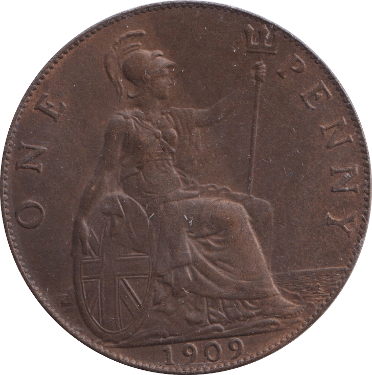 1909 PENNY WEAK STRIKE ( UNC ) - PENNY - Cambridgeshire Coins