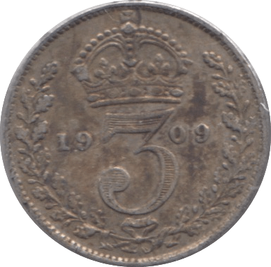 1909 SILVER THREEPENCE ( FINE ) - Threepence - Cambridgeshire Coins