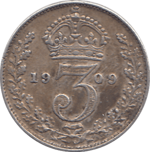1909 SILVER THREEPENCE ( VF ) - THREEPENCE - Cambridgeshire Coins