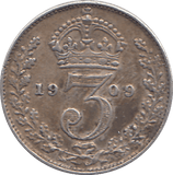 1909 SILVER THREEPENCE ( VF ) - THREEPENCE - Cambridgeshire Coins
