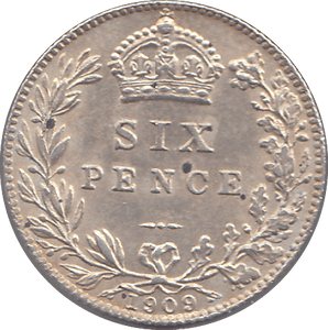 1909 SIXPENCE ( AUNC ) - SIXPENCE - Cambridgeshire Coins
