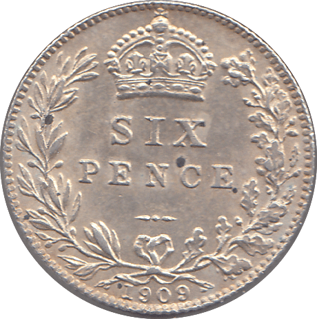 1909 SIXPENCE ( AUNC ) - SIXPENCE - Cambridgeshire Coins