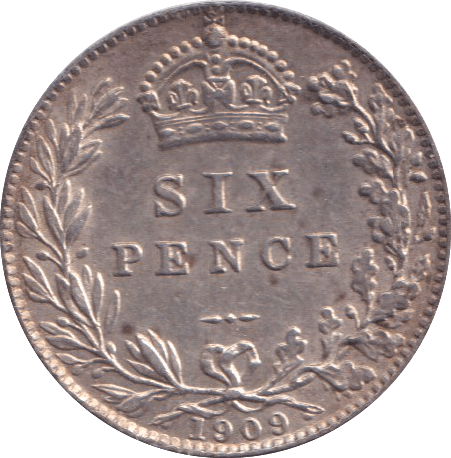 1909 SIXPENCE ( EF ) - SIXPENCE - Cambridgeshire Coins