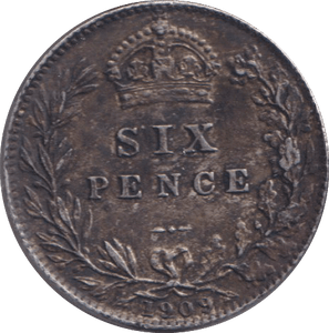1909 SIXPENCE ( EF ) - SIXPENCE - Cambridgeshire Coins