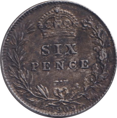 1909 SIXPENCE ( EF ) - SIXPENCE - Cambridgeshire Coins