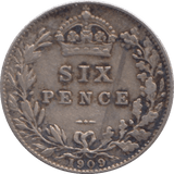 1909 SIXPENCE ( EF ) - Sixpence - Cambridgeshire Coins