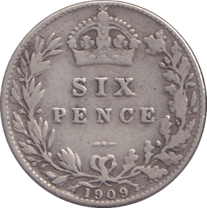 1909 SIXPENCE ( FAIR ) - SIXPENCE - Cambridgeshire Coins