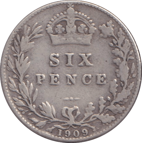 1909 SIXPENCE ( FAIR ) - SIXPENCE - Cambridgeshire Coins