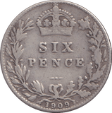 1909 SIXPENCE ( FAIR ) - SIXPENCE - Cambridgeshire Coins