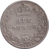 1909 SIXPENCE ( FINE ) - SIXPENCE - Cambridgeshire Coins