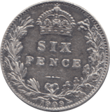 1909 SIXPENCE ( GVF ) - SIXPENCE - Cambridgeshire Coins