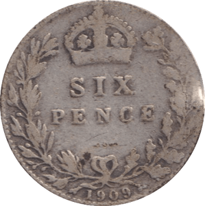1909 SIXPENCE ( NF ) - SIXPENCE - Cambridgeshire Coins