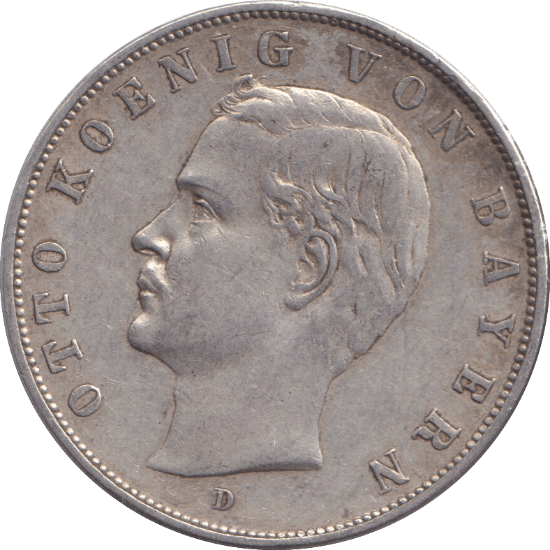 1909 THREE MARK BAVARIA - SILVER WORLD COINS - Cambridgeshire Coins