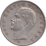 1909 THREE MARK BAVARIA - SILVER WORLD COINS - Cambridgeshire Coins